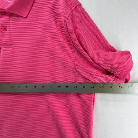 David Taylor Resort Polo Shirt Men Sz XL Pullover Collared Short Sleeve Hot Pink - Picture 9 of 11